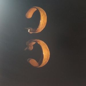 Gold Semi hoop earrings